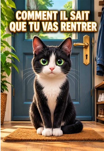 Ce que ton chat fait devant la porte avant ton retour va te surprendre 🐱❤️ #chat #animal #animaux #educationanimale #france