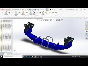 leaf spring suspension assembly in solidworks |