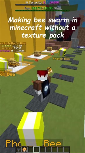 Trying to make bee swarm sim in minecraft. #beeswarm #beeswarmsim #Minecraft #roblox #developer