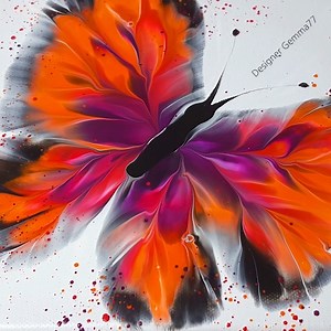 Lovely butterfly | Plastic Sheet New Dip - All the paints I used were acrylics mixed with water. 😎 | Designer Gemma77