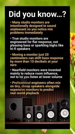 Studio monitors: shocking truths about flat sound, placement and room acoustics