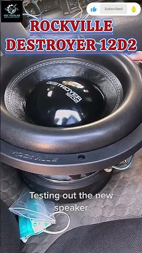 Rockville Destroyer 12D2 Bass Test 🔥 Extreme Excursion | Car Competition SPL Subwoofer Flex #Shorts