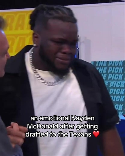 Emotional Kayden McDonald Drafted by Texans | NFL Draft