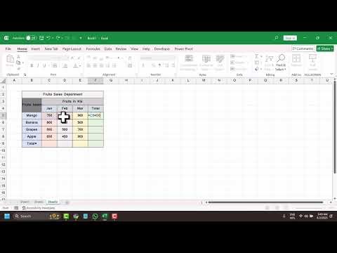 How to calculate monthly sale report in excel