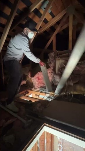 Removing the transite￼ flue pipe for the existing furnace. The new furnace will be in the attic￼