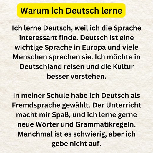 162K views · 4.1K reactions | Warum ich Deutsch lerne Deutsch sprechen Deutsch online German language #learngerman #deutschlernen #deutsch #german #germanlanguage #germany #deutschkurs #deutschland #learninggerman #deutschesprache #wortschatz #deutschalsfremdsprache #languagelearning #almanca #lernen | Deutsch Geschichten | Facebook