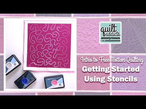 How to Use Full Line Stencils & Pounce Pads - Intro to Free Motion Quilting