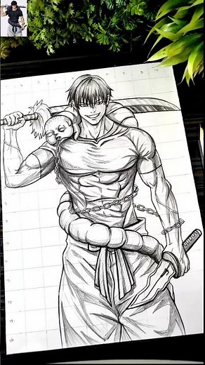 How To Draw Toji Fushiguro 🔥✍️Jujutsu Kaisen Anime Drawing #shorts #tojifushiguro #anime #art