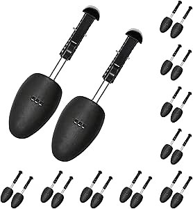 10 Pairs Plastic Shoe Tree Stretcher Shaper for Men (Black)