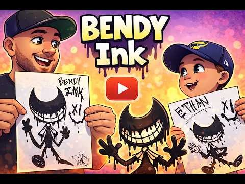 How to draw Bendy Ink and stuff... with my uncle