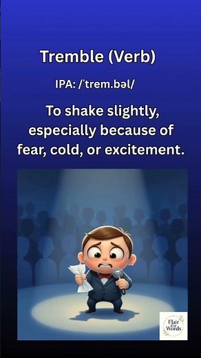 Tremble vs Shake Which WORD Shows Fear Better