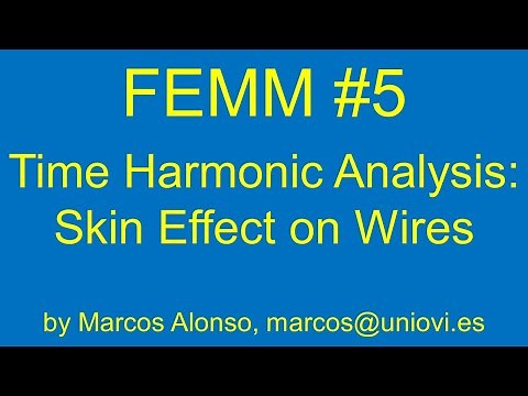 FEMM #5: Time Harmonic Analysis: Skin Effect on Wires
