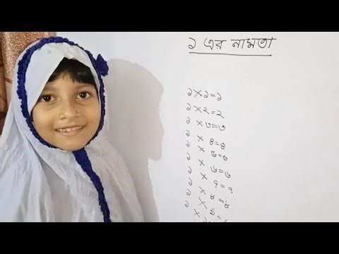নামতা | ১ এর নামতা | একের ঘরের নামতা | গুন শেখা | অংক | সংখ্যা | Multiplication Table 1 | for kids