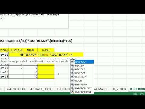 MENGGUNAKAN FORMULA IF-IS-ERROR DI EXCEL