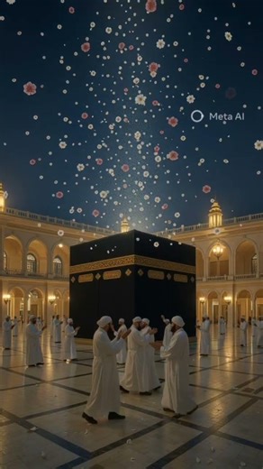 beautiful night view of Khana kabbah #viralshort #islamicreels #masjidalharam #10mview