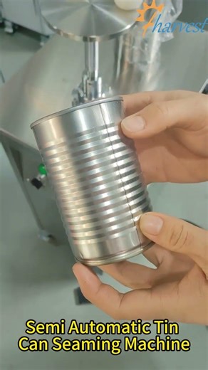 Canned Sweet Corn Green Peas Mushrooms Semi Automatic Tin Can Sealing Machine #Shorts #Cansealer