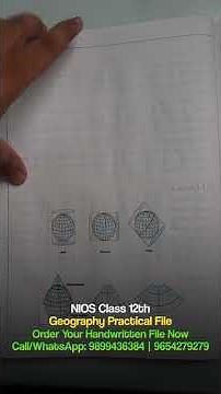 Geography Practical File Class 12 NIOS Answers | NIOS Geography 316 Class 12 Practical File 2026