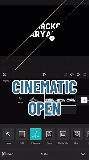 Marcko MARYANTO (@marckomaryanto) - CapCut Tutorial for Cinematic Openings