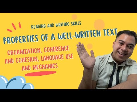 Properties of a well- written text | Reading and Writing SHS