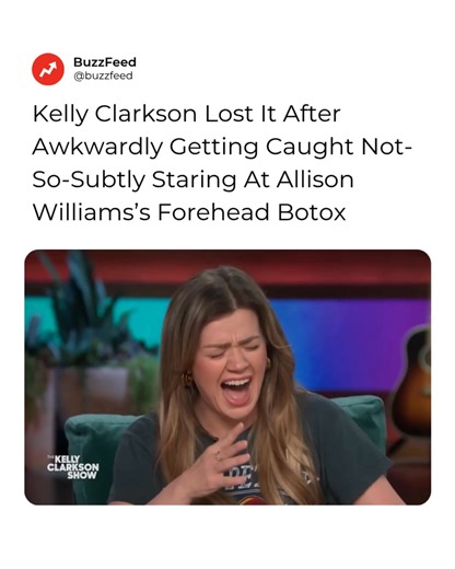 “Because you said Botox!…It doesn’t look — I see a bit of a line, so I didn’t know if you did or not!” 🎥: The Kelly Clarkson Show via YouTube | BuzzFeed