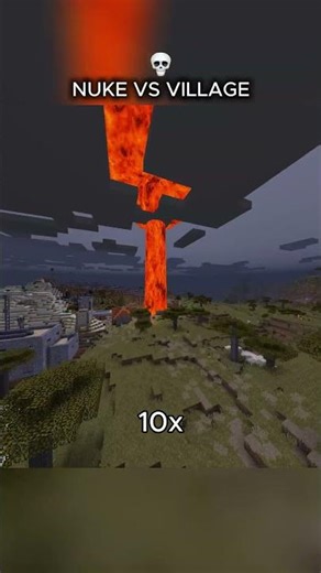 NUKE VS VILLAGE #minecraft