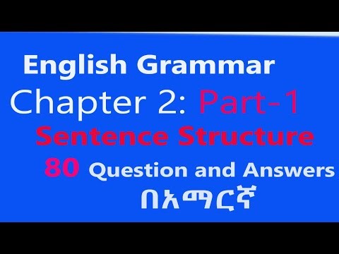 English Grammar- Sentence Structure Part-1| Questions and Answers