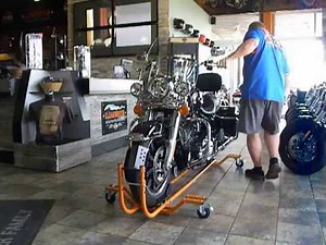 Garage Bike Mover - Loading a Harley Davidson Road King