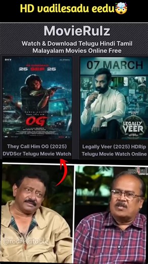 rodrelatable..❤️‍🩹 on Instagram: "How Movierulz 😳, follow guys @rodrelatable ❤️‍🩹 . #trending #viral #reels #reality #telugureels #entertainment #youth #movierulz #og #pawankalyan✅ #tollywood #tfibanisa #tfi #funny #serious #save"