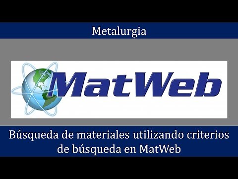 Búsqueda de materiales utilizando criterios de búsqueda en MatWeb