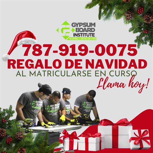 ¡Nuevo año con nuevas metas! 1- Oriéntate 787-919-0075 2- Matricúlate 3- Genera ingresos ¡Aprende y haz el cambio HOY!! | Gypsum Board Institute