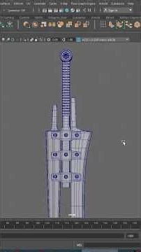 Fantasy Sword in Maya – Part 1: Handle & Guard #shorts