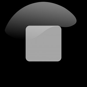 icono de parada para la interfaz del botón del reproductor multimedia. símbolo de navegación del reproductor de vídeo y audio en color negro.