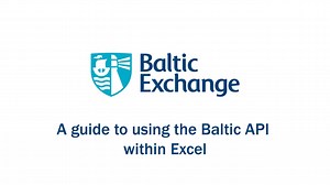 A guide to using the Baltic API within Excel