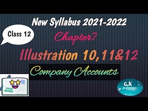12th Accountancy Chapter7(Illustration10,11,12)