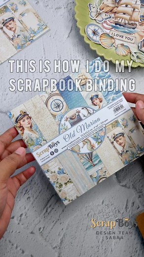 Remember yesterday's post, where I have showed you a beautifully crafted scrapbook. Here is quick process of binding the entire pop uos togetger. Patten papers used are ScrapBoys Old Marina Collection. #scrapbook #popupalbum #popup #scrapbooking #craftersabaa | Crafter Sabaa