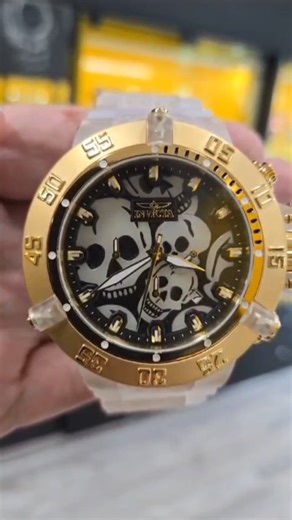 Official Invicta Stores on Instagram: "Dive into luxury with the Invicta Subaqua 37328, a watch that merges bold design with impeccable functionality. Crafted to stand out, this exclusive timepiece is your ultimate companion for both adventure and elegance. 🌟 Zager Exclusive Design Featuring a unique white and gold tone with a blend of plastic, silicone, and stainless steel, this watch offers a distinctive and modern aesthetic. 🎨 Sophisticated Dial The gold, white, and black dial adds a touch