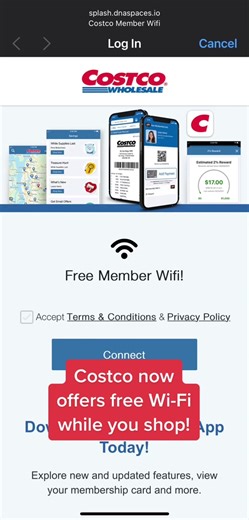 Costco warehouses now offer free Wi-Fi while you shop! #costco #costcolove