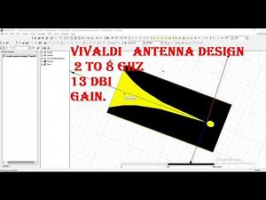 Vivaldi antenna 1×4 series fed antenna array operating at 0.8GHz,0.9GHz,2.4GHz,3.8GHz,5.8GHz in hfss