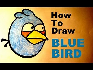 How to draw Blue Bird from Angry Birds Toons drawing lesson