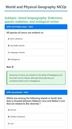 Island biogeography: Endemism, species radiation, and ecological niches