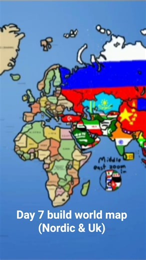 Day 7 build worl map|Nordic & UK|#country #fypシ #map #geography