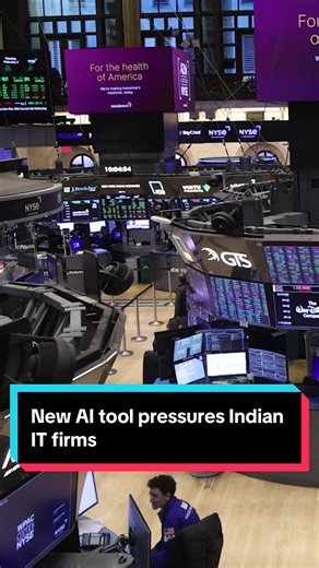 Shares of India’s top IT firms slid as fears grow that AI could undercut the traditional software services model, raising questions about jobs, growth and the future of outsourcing. Sankalp Phartiyal explains. #India #tech #stocks #markets #investing