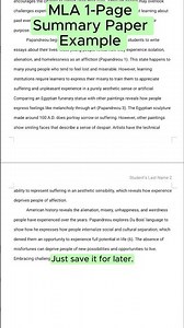 MLA 1-Page Summary Paper Example on Dimitri Papandreou’s Article “Inside and Outside America”