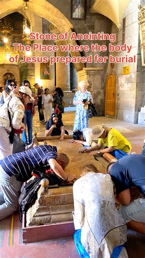 Stone of Unction or Stone of Anointing. The place where the body of Jesus washed and Oiled prepared for burial. According to the Tradition…. Holy Sepulchre Church Jerusalem… | Visit Israel From Your Home