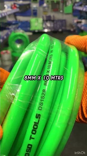 DSD TOOLS 8mm Air Hose 15 Bar, Quick Release, 1/4” BSPT, Green