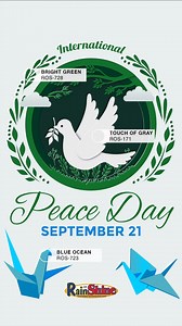 Find peace today with the colors around us. 😌 Colors: ROS-171 Touch of Gray ROS-723 Blue Ocean ROS-728 Bright Green #LifeInColors #ROSPaint #ColorfulProtection | Rain or Shine Paint