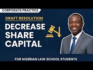 CORPORATE PRACTICE: DRAFT 5 - DRAFT RESOLUTION OF REDUCTION OF SHARE CAPITAL