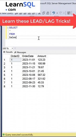 SQL | Don't Miss These LEAD / LAG Tricks | #sqltips
