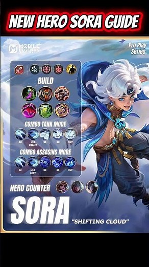 NEW HERO SORA GUIDE 🔥 Full Build, Emblems, Combos & Counters | MLBB