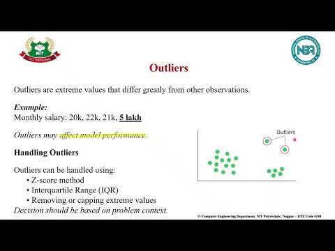 Subject: Machine Learning: Unit 2: Data Preprocessing
